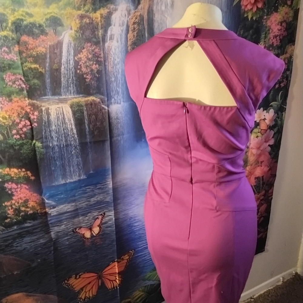White House Black White Market Women’s size 8 purple knee length spring dress